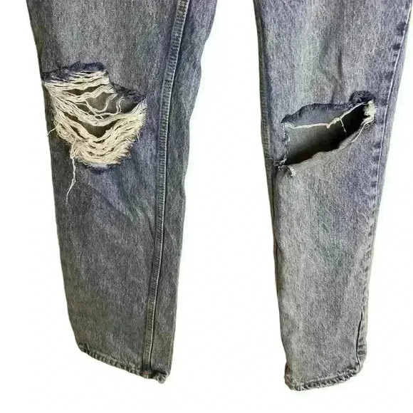 Good American 90’s Icon High Rise Straight Leg Distressed Jeans Size 2/26 - Picture 4 of 8